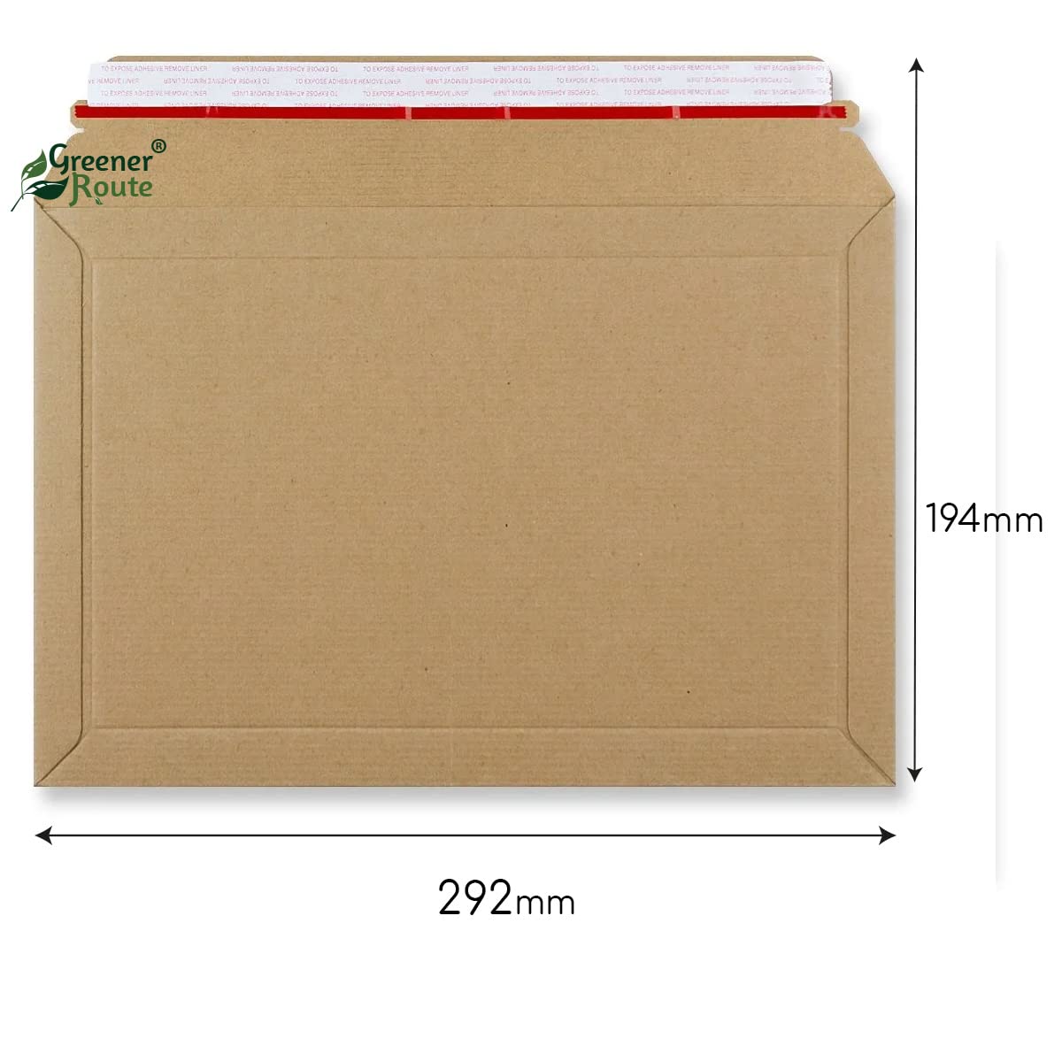 25 x C5+ (A5+) 194 x 292mm Corrugated Capacity Book Mailers by Greener Route – Rigid Cardboard Envelopes, Heavy Duty 400gsm, Peel & Seal, Rip & Strip Open – Royal Mail Large Letter - Image 2